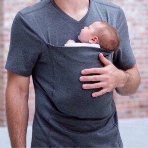 Lalabu - Heathered Gray Dad Shirt Size L (Baby Wearing Shirt)